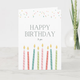 Cartão de Felicitações de Vela de Aniversário