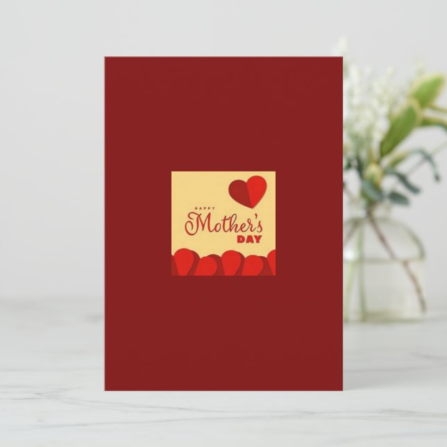 Cartão de Felicitações do Dia da Mãe (Em pé/Frente)