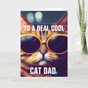 CARTÃO DE FELICITAÇÕES DO DIA DOS PAIS GATO PAI