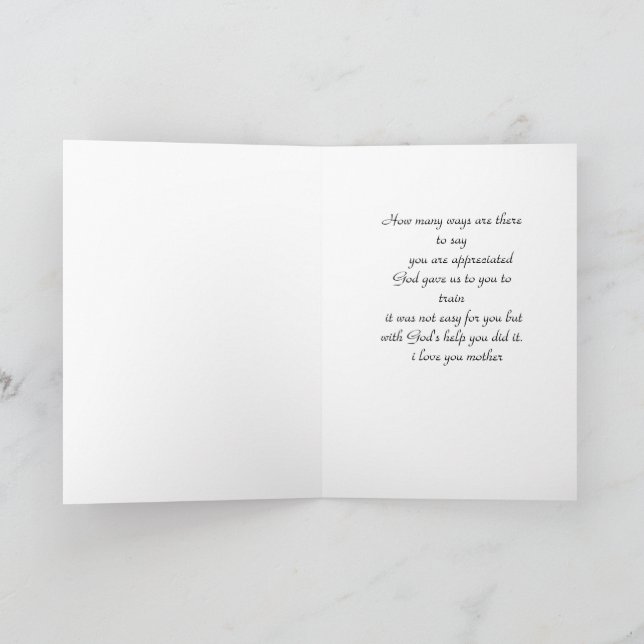 Cartão de Felicitações Dobrado (Interior)