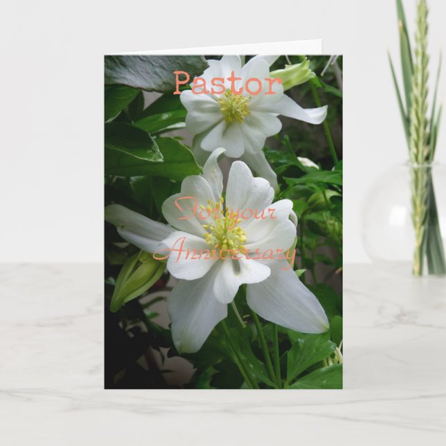 Cartão de Felicitações Dobrado para o Pastor no se (Frente)