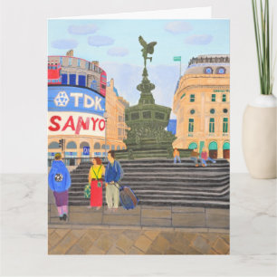 Cartão de felicitações dobrado Piccadilly Circus