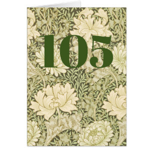 Cartão de Felicitações Dobrável Floral de Aniversá