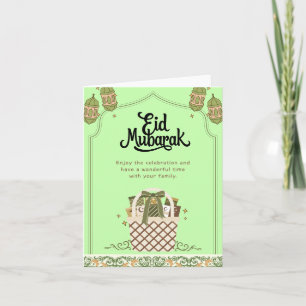 Cartão de Felicitações Eid Mubarak para Amigos e F