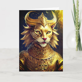 Cartão de Felicitações Felino Fantástico para Toda