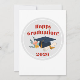 Cartão de felicitações Graduado 2026!