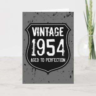 Cartão de felicitações masculino vintage 1954 enve