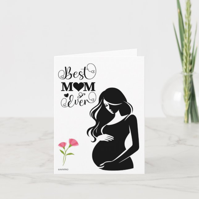Cartão de felicitações para Mãe em expectativa (Frente)