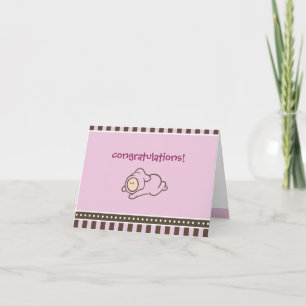 Cartão de felicitações para nova menina