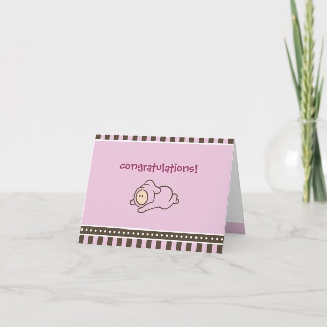 Cartão de felicitações para nova menina (Frente)