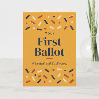 Cartão de Felicitações para o Seu Primeiro Voto