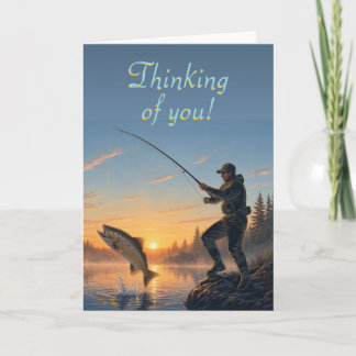 Cartão de Felicitações Personalizado para Pescador