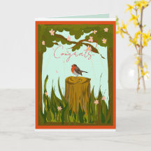 Cartão de Felicitações Sunny Robin