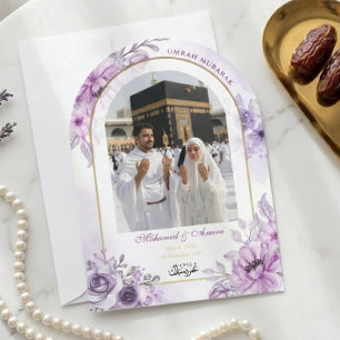 Cartão de Felicitações Umrah Mubarak Personalizado