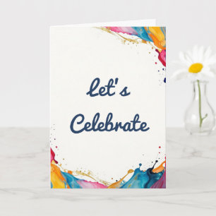 Cartão de Felicitações Vamos Celebrar