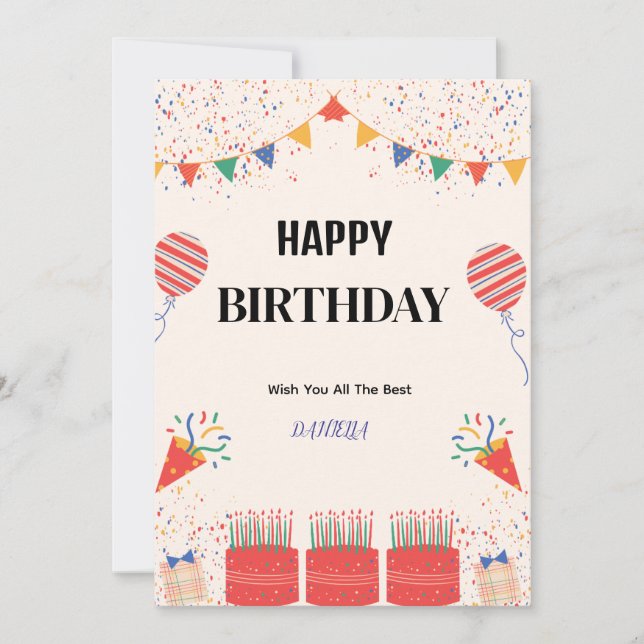 CARTÃO DE FELIZ ANIVERSÁRIO (Frente)