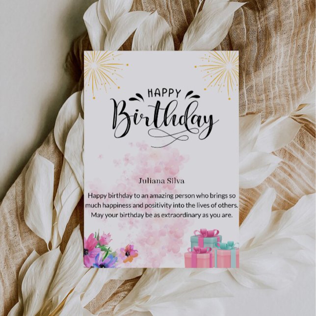 Cartão de Feliz Aniversário (Happy Birthday Card)