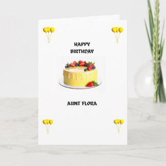 Cartão de Feliz Aniversário - Balões Amarelos
