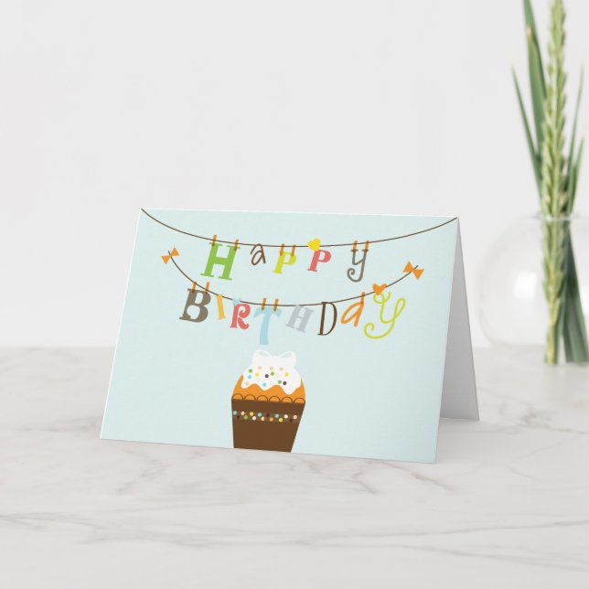 Cartão de Feliz Aniversário com Corda (Frente)