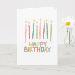 Cartão de Feliz Aniversário com Velas Doblado
