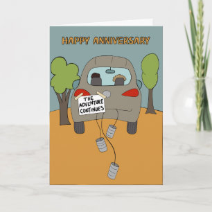 Cartão de Feliz Aniversário de Carro de Desenho pa