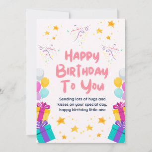 Cartão de Feliz Aniversário Fofo