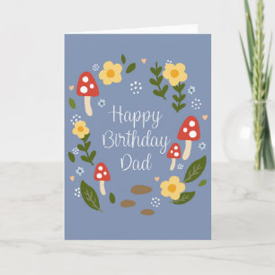Cartão de Feliz Aniversário Papai Coroa Florestal