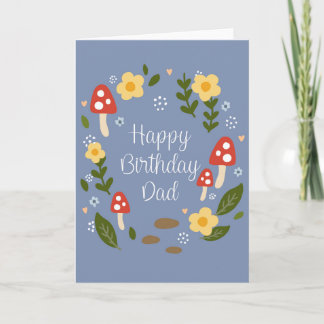 Cartão de Feliz Aniversário Papai Coroa Florestal