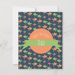 Cartão de Feliz Aniversário Papai Pai Avô Pescaria