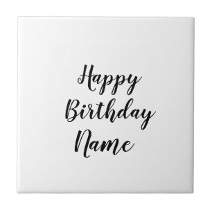 cartão de feliz aniversário simples e minimalista