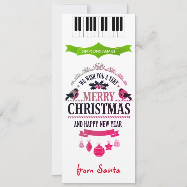 Cartão de Feliz ano novo de Natal (Frente)