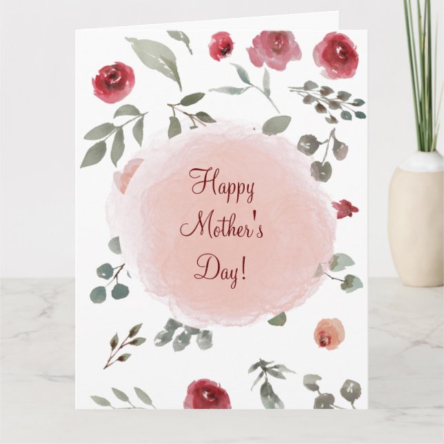 CARTÃO DE FELIZ DIA DAS MÃES(ROSAS) (Frente)