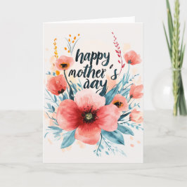 Cartão de feliz dia de as mães e flores