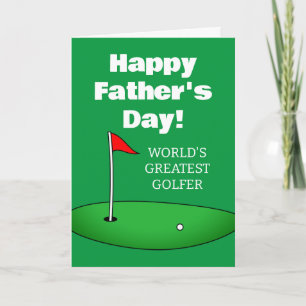 Cartão de Feliz Dia dos Pais com tema de Golfe par