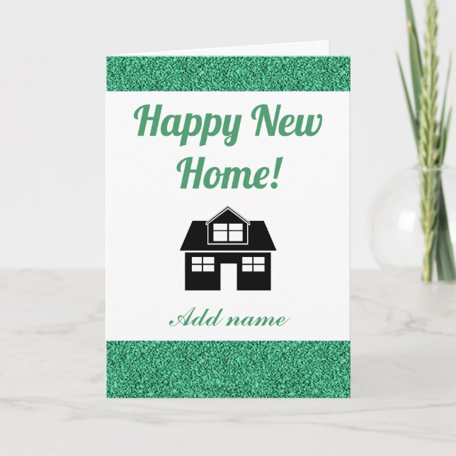 Cartão de feliz nova casa personalizado e com esti (Frente)