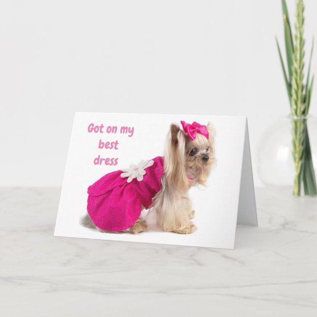 CARTÃO DE "FELIZ POR VOCÊ" COM ROUPAS CHIC (Frente)