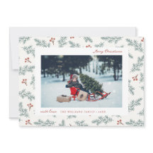 Cartão de Feriado Botânico Berries