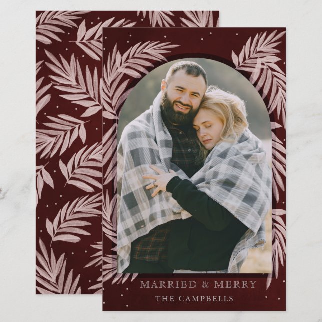 Cartão de Feriado Botânico de Arca Vermelha do Orç (Frente/Verso)