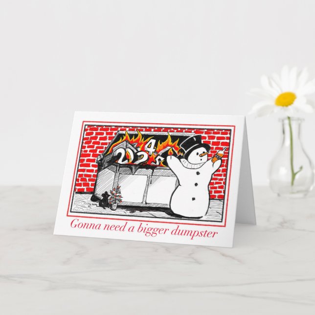 Cartão de feriado Burlar Dumpster (Planta pequena)