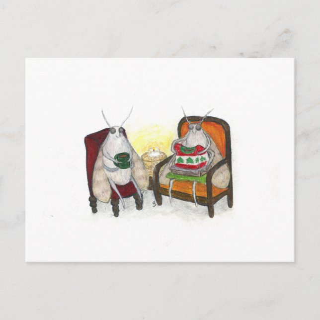 Cartão de Feriado Climático do Sweater (Frente)