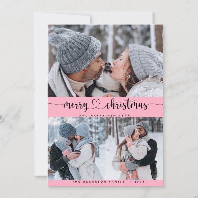 Cartão de Feriado com Várias Fotografias Collage P (Frente)