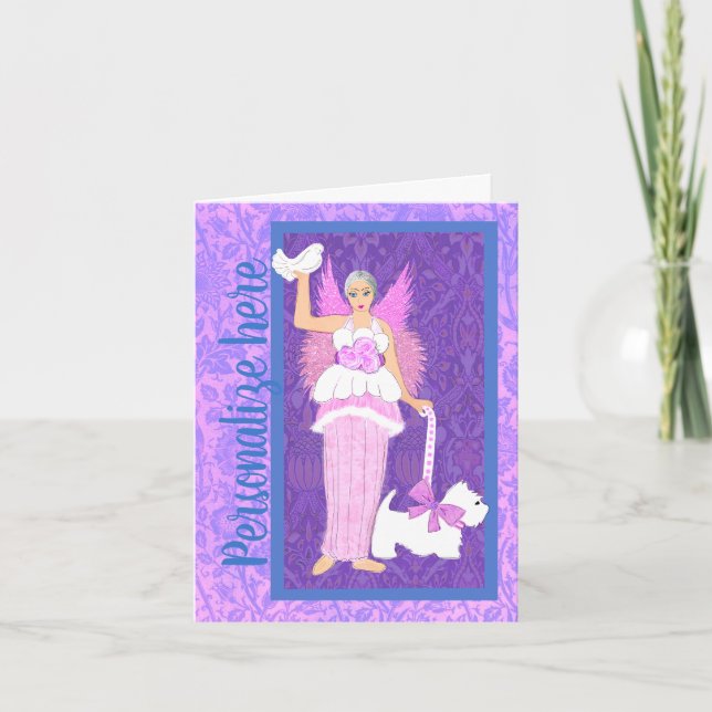 Cartão de Feriado Cor-de-Rosa Branca Westin (Frente)