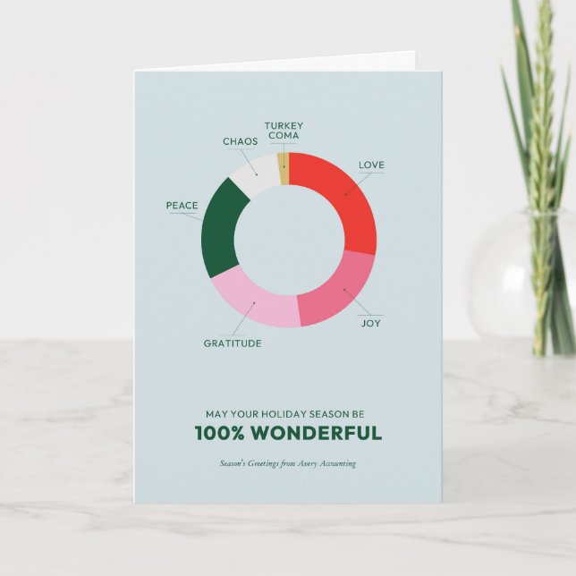 Cartão de Feriado Corporativo para Gráfico de Féri (Frente)