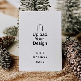 Cartão de Feriado da Família 5 x 7, Carregue sua I