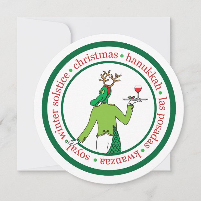 Cartão de Feriado DDE Clássico (Frente)