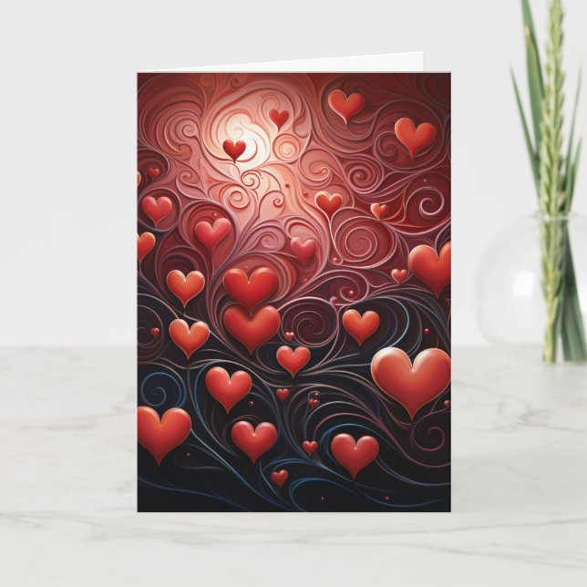 Cartão de Feriado de Amor (Frente)