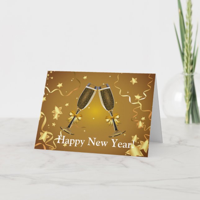 Cartão de Feriado de Ano Novo (Frente)