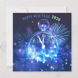 Cartão de feriado de ano novo feliz 2026