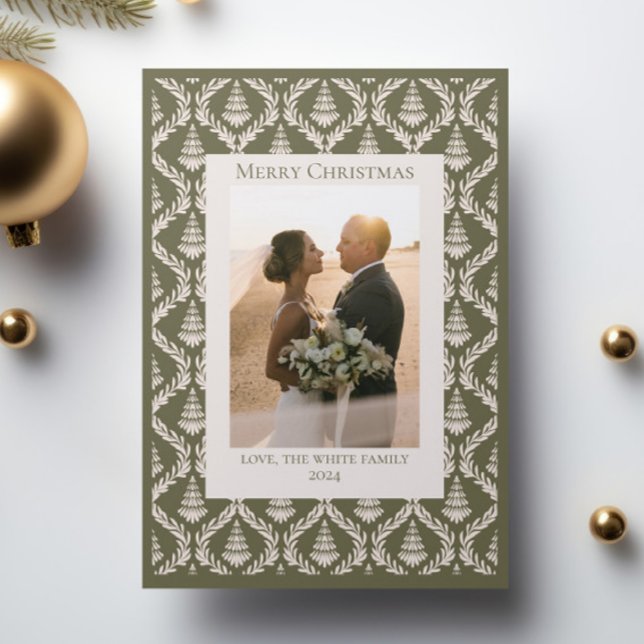 Cartão de Feriado de Árvore de Natal com Foto (Criador carregado)