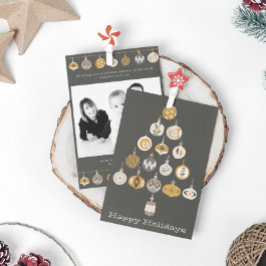 Cartão de Feriado de Árvore de Natal com Foto de P